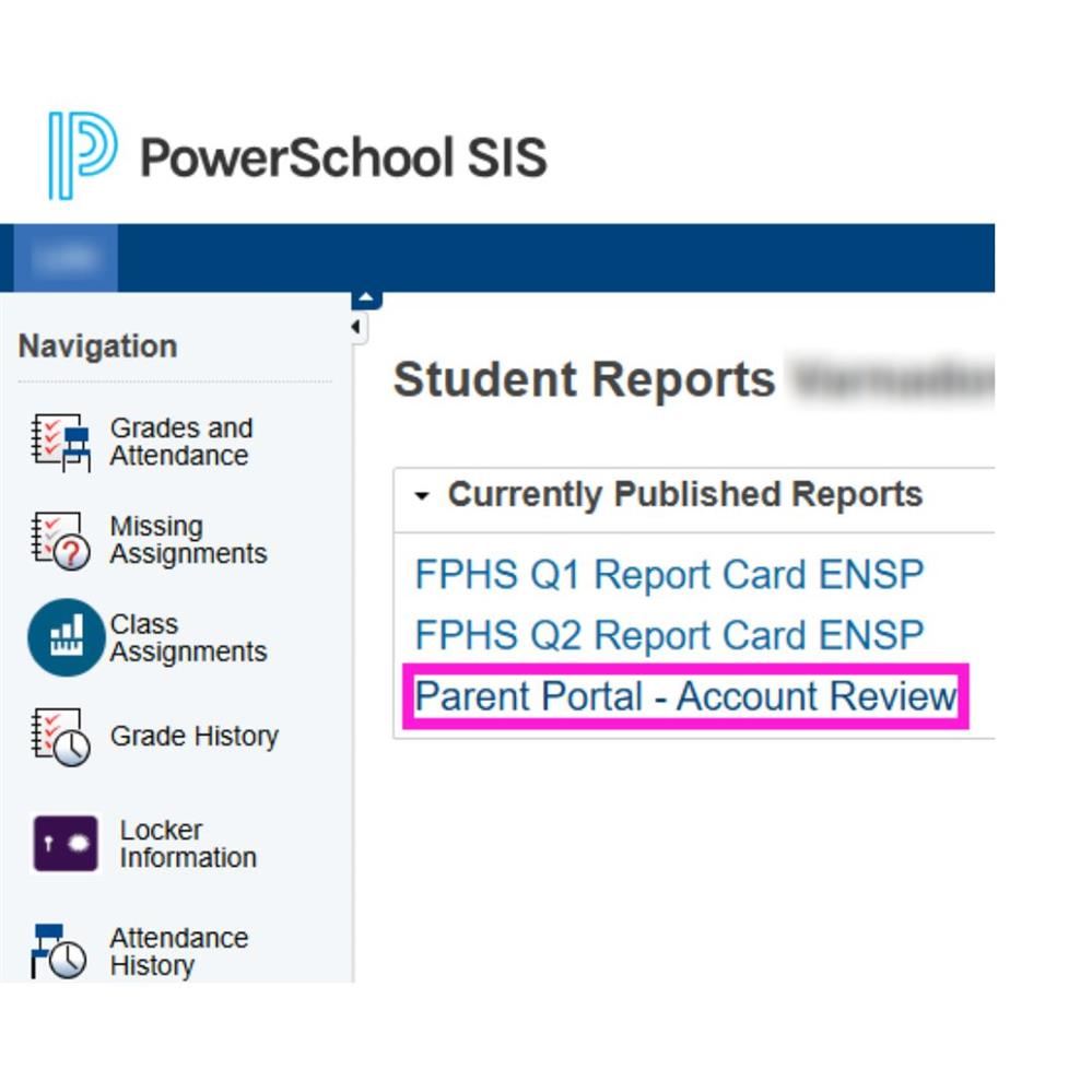  Powerschool Parent Portal- How to find Reports in your Parent Portal Account (HEADER)